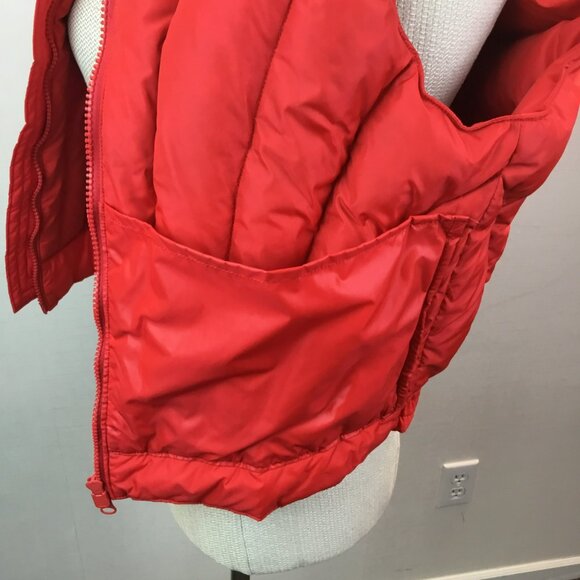 Swan Brand Red Down PUFFER FUNNEL VEST Womens Medium - Picture 10 of 10